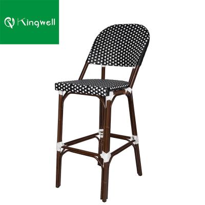 China Restaurant French Bistros Use Outdoor Rattan Bar Furniture Bar Stool for sale