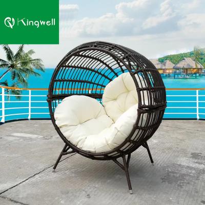 China Modern popular egg chair thick rattan swing hanging weaving chair for outdoor for sale