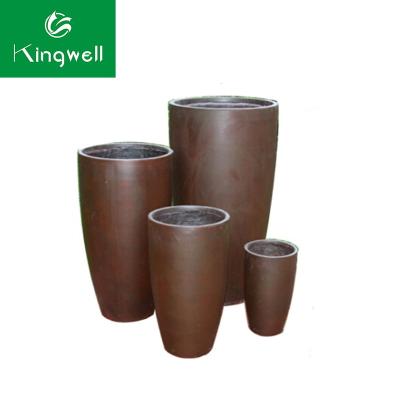 China Modern Modern Fiber Cement Flowerpot Vertical Garden GRC Planter With Optional Shapes for sale