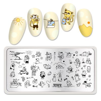 China BQAN DIY Material Cute Nail Art Stamp Polish Stamping Plates Design Durable Stainless Metal Beauty Nail for sale