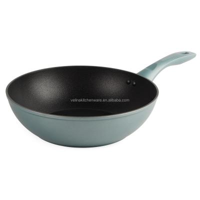 China Viable Marble Coating Pan Forged Nonstick Fry Pan Frying Pan Forged Aluminum for sale