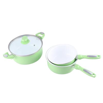 China CLASSIC Nonstick Ceramic Marble Cookware Sets Hot Selling Sauce Pan Hot Selling Skillet and Casserole for sale