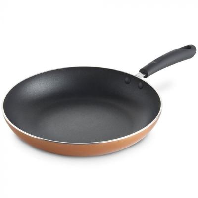 China Modern Cheap Cookware Non Stick Frying Pan With Black Nonstick Coating Handle Induction Bottom Soft Touch Healthy Cooking PFOA FREE for sale