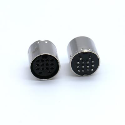 China Nickel Plated Power Din Connector 14pin Connector Male And Female Pulg And Jack for sale