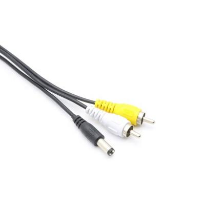 China Waterproof M12 4pin DVD player plug to RCA video power audio output 12v adapter cable for audio video data transmission for sale