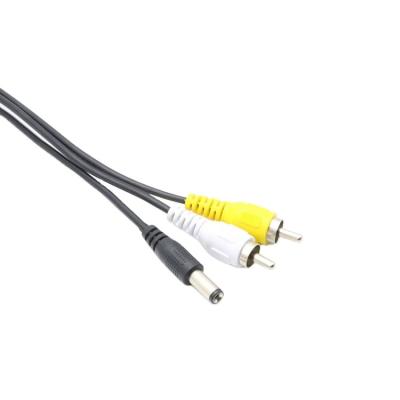 China Car Camera System 4pin Aviation Cable RCA Power Output 12v Audio Video Adapter Cable For CCTV Camera RCA Connector for sale