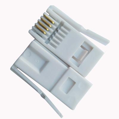 China Infocommunications Connectors High Transparency RJ11 RJ12 Connector Plug 6P6C 4P4C Telephone Line for sale