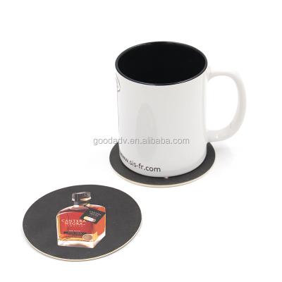 China Cheap Beer Absorbent Coaster Paper Coaster Customized Viable OEM Logo Paper Coasters For Beverage for sale