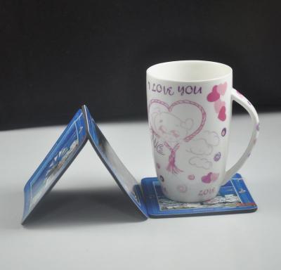 China New Arrival 3D Cup Coaster Tea Coaster Table Viable Promotional Non-Slip Tourist Coaster for sale