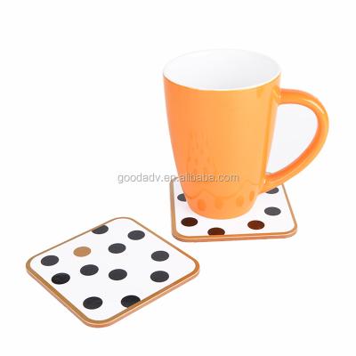 China Sustainable New Products Customized MDF Coaster Square Cork Printed Non-Slip Printed Coaster for sale