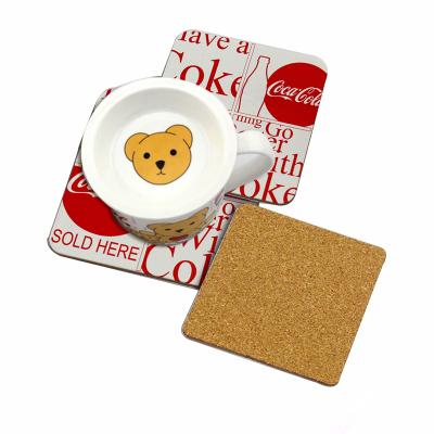 China Customize Sustainable Waterproofing MDF Cork Coaster Souvenir MDF Coaster for sale