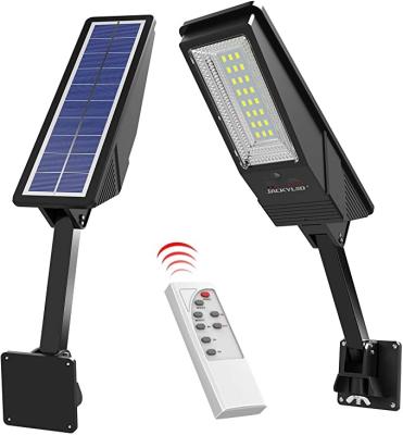 China 4000mAh Solar ROAD Lights Outdoor With Motion Sensor 1000LM Remote Solar Wall Light With Adjustable Wireless IP65 Water Poles for sale