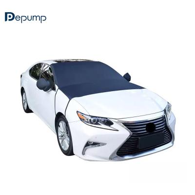 China Sports Practical Thick Nylon And PVC Car Snow Stall Sunshade Cover Rain Ice Snow Protector Windshield Sunshade for sale