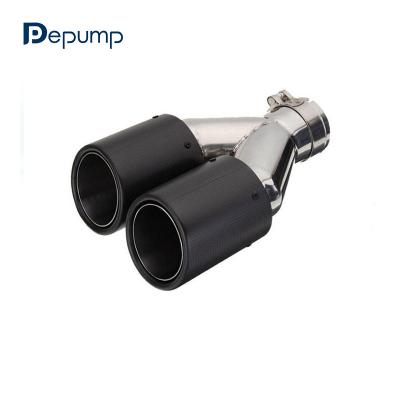 China Diameter 89mm Style Exhaust Muffler Tip Pipe For Universal Cars Dual Outlet Tail Throat Pipe 