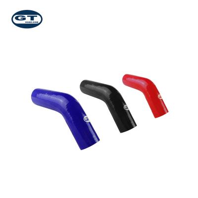 China VMQ/FVMQ/Polyester/Aramid High Temperature 45 Degree Elbow Silicone Rubber Hose for sale