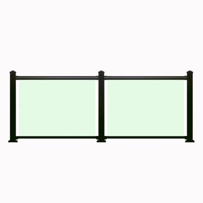 China Matte Black Surface Easily Assembled Acrylic Front Fence Stripe For Double Bifacial Solar Glass Barrier Panels for sale