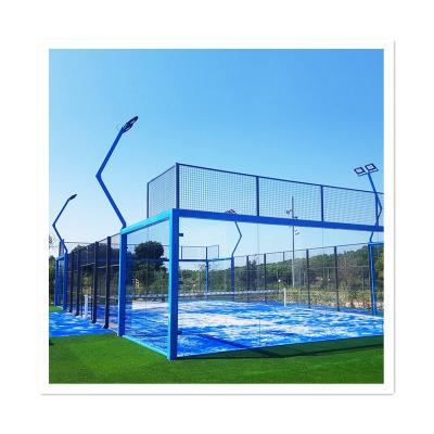 China UNI 10*20M High Quality 12mm Tempered Glass Factory Wholesale Panoramic Paddle Padel Tennis Court Court High Quality 12mm Tempered Glass for sale