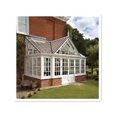 China ROCKY Outdoor Traditional Type Waterproof Free Standing Sunroom Glass Veranda Room For Garden for sale