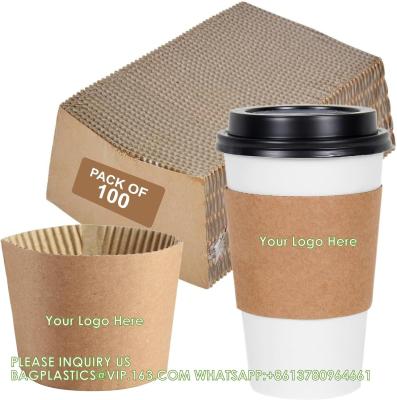 Китай Настроить свой собственный логотип на Coffee Sleeves-100 Coffee Sleeves Fits, 10 унций. - 20 унций. Чашки (пакет из 100), натуральный Kraft продается