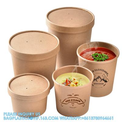 Китай Оптовая продажа OEM Custom Printing Design Logo 8oz-32oz одноразовые Kraft Paper Soup Пищевые чаши Чаши Пищевая упаковка продается