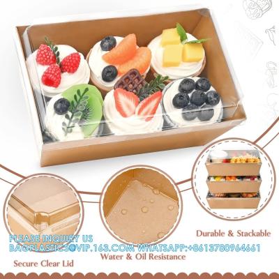 China Large Charcuterie Boxes With Lids 8x6 Inches, 20 Pack To Go Food Containers Take Out Bakery Boxes For Cupcakes for sale