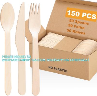 China Conjunto de cubiertos de madera - Alternativa al plástico, ecológico, biodegradable, compostable - Cucharas de madera en venta