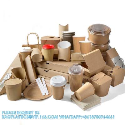 Китай Напечатанные на заказ упаковки для еды Kraft Paper Lunch Box Бумажная коробка для пиццы Коробка для салата Снакс Контейнер для еды Коробка продается