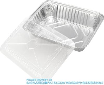 China 33.8 oz de papel de aluminio sartén con tapas transparentes, 1000 ml de aluminio bandejas de papel de aluminio para llevar contenedores, papel de aluminio paquete en venta