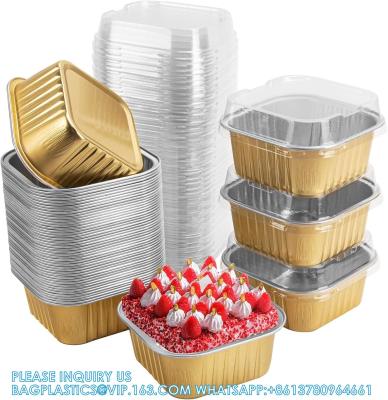 China 5 oz de papel de aluminio Mini Pans de pastel con tapas, Disposable Ramekins Pans de pastel, 150 ml Cups de postre Pans de pastel en venta