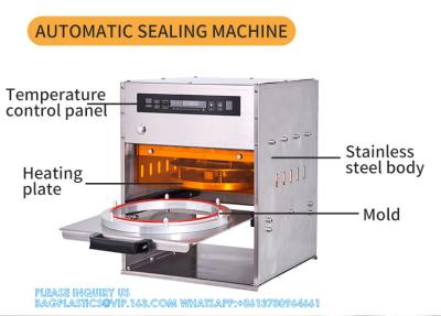 China Máquinas de sellado eléctrico automático, sellador, sellador de bandejas Máquina de sellado térmico manual de papel de aluminio en venta