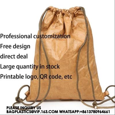 China Tyvek Simple Fashion Strap Apoyo Casual Personalización De Gran Capacidad Mujeres Retro Mochila de moda con cuerdas en venta