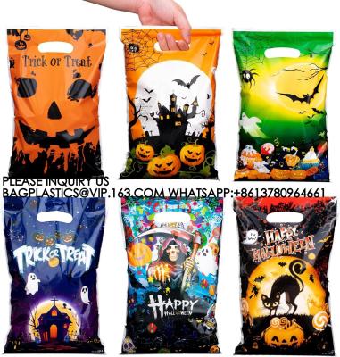 China Favorito de la fiesta de Halloween para niños Bolsa de caramelos, diseños de bolsas de plástico, bolsas de regalo de Halloween en venta