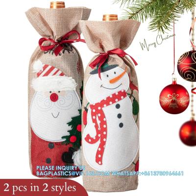 China Bolsas de vino de Navidad, botellas de vino regalos, bolsas de vino de barro bolsas de cuerda de tira de vacaciones bolsas de vino de barro, tapa de botella en venta