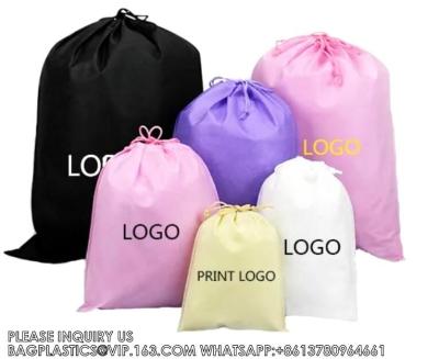 China Logotipo personalizado ecológico no tejido Resistente al polvo Bolsa de cordones de dibujo Bolsa de zapatos Bolsa de cordones de dibujo Bolsa de cubierta de polvo Bolsa de bolso en venta