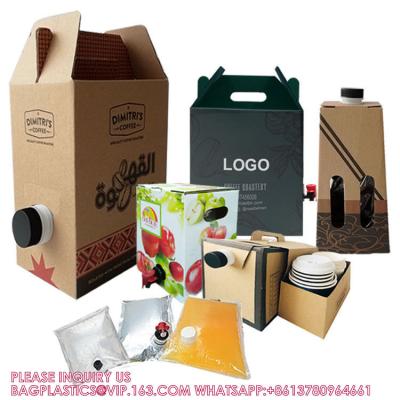 China 1L/3L/5L/10L/20L portátil personalizado Café Vino comestible Aceite de oliva Leche Té Agua Zumo Bebida BIB Bolsa en caja Dispensador en venta