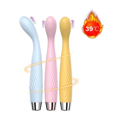 China Orgasm Pen Heating 10 Speeds Finger Vibrator Women AV Mini Clitoris Nipple Wand Vibrator G-spot Women Orgasm Pen Vibrator for sale