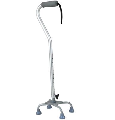 China 2021 new adjustable height walking stick factory direct sale aluminum quadruped price of older walker for sale