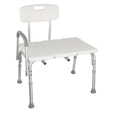 China Chinese Manufacturer Adjustable Height Hospital Lightweight Adjustable Bath Chair Shower Bench With Back for sale