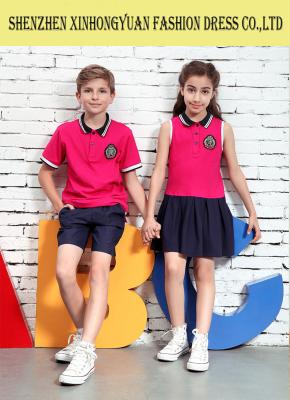 China Durable Cotton Short Sleeve Sport Wear Student School Uniforms For Summer for sale