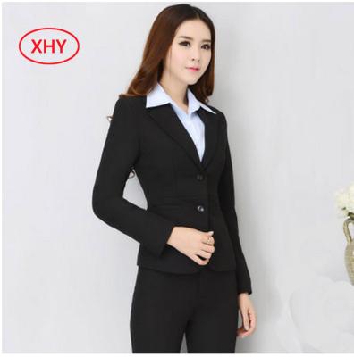 China Fashion Slim Fit Corporate Office Uniform Formal Business Work Clothes For Women for sale