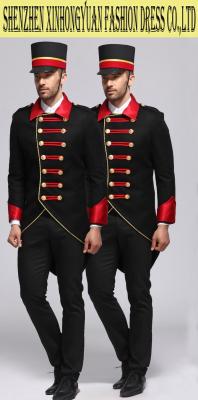 Chine Uniformes noirs confortables de personnel d'hôtel, uniformes de portier pour l'hôtel de cinq étoiles à vendre