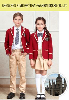 China Turn - Down Collar Single Breasted Students School Uniforms Long Sleeve Preppy Style for sale