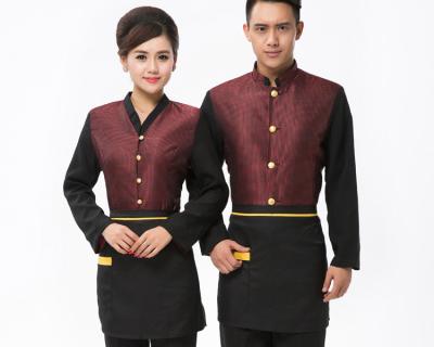 China 5 Star Oriental Hotel Staff Uniforms Winter Wear With Long Sleeves for sale