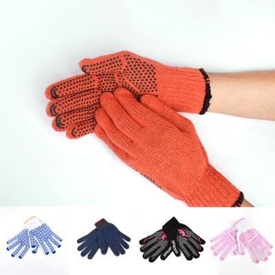 China Comfortable/Breathable PVC Dotted Cotton Natural White Gloves Wholesale Glove 100% Cotton Knitted Cotton Gloves for sale