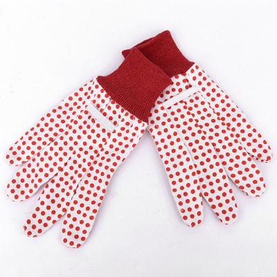 China Comfortable Wear Resistant Wholesale Garden Craft Gloves Comfortable / Breathable PVC Beads Protective Gloves for sale