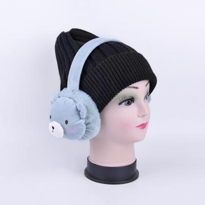 China Daily Use Winter Wholesale Promotional Blue Earmuff With Fur for sale