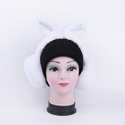 China Fashional Daily Good Quality New Child Item Promotion Gift Company Use Winter White Earmuff With Ear Keep Warm Outdoor Lady Earmuffs for sale