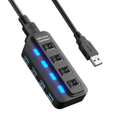 China Factory Sale High Quality Portable USB 3.0 Hub Customized Universal For Laptop 4 Port USB 3.0 Hub Switches for sale