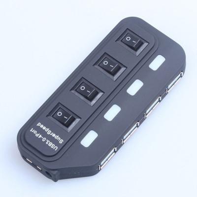 China Portable Usb 3.0 Hub Wholesale China Supplier 4 in 1 Usb Hub Customized Data 4-Port USB 3.0 Hub ABS Transfer Switches for sale