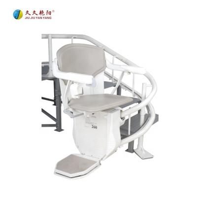 China Modern High Tech JY-LT CE China Barrier-Free Tilted Automatic Retractable Emergency Curved Staircase Disabled Platform Older Stair Lift for sale